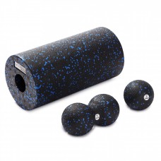 Набір масажний Cornix: м'яч Ball 8 см, м'яч Duoball 8х16 см, ролер Foam Roller 30х15 см (XR-0078)