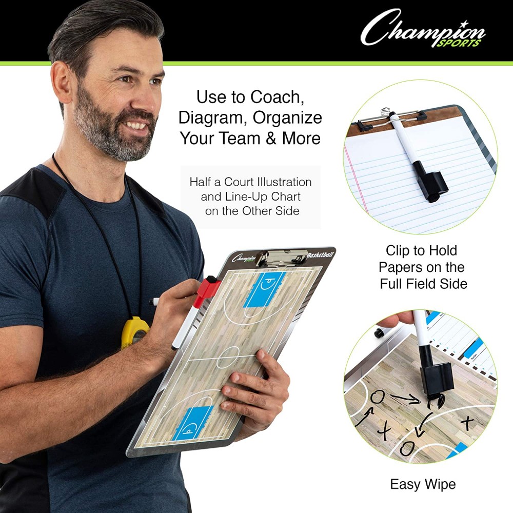 Дошка тренерська баскетбольна Champion Basketball Coaching Board 25х40 см