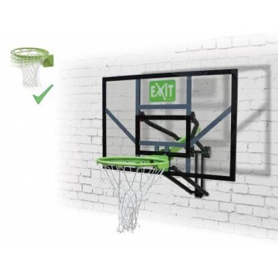 Щит баскетбольний регульований Exit Galaxy 116х77 см з амортизаційним кільцем і сіткою (46.01.11.00)