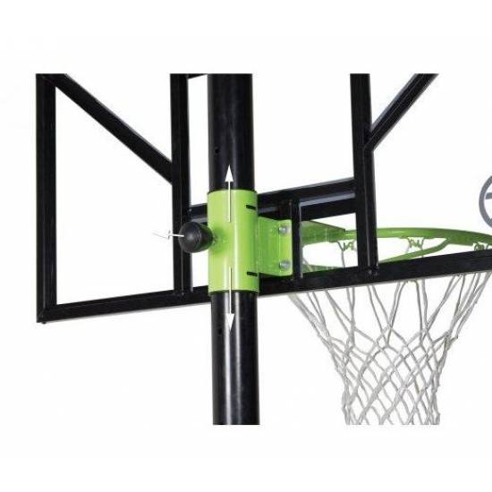 Стійка баскетбольна EXIT Comet green-black 230-305 см пересувна на колесах регульована (46.65.10.00)