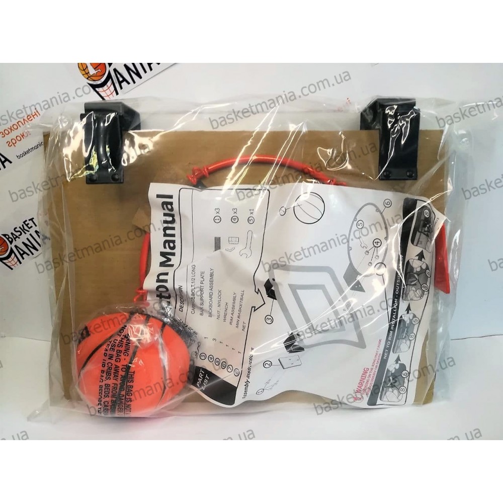 Баскетбольний міні-щит Wilson NCAA Showcase Mini Hoop 38х28 см (WTBA00219)