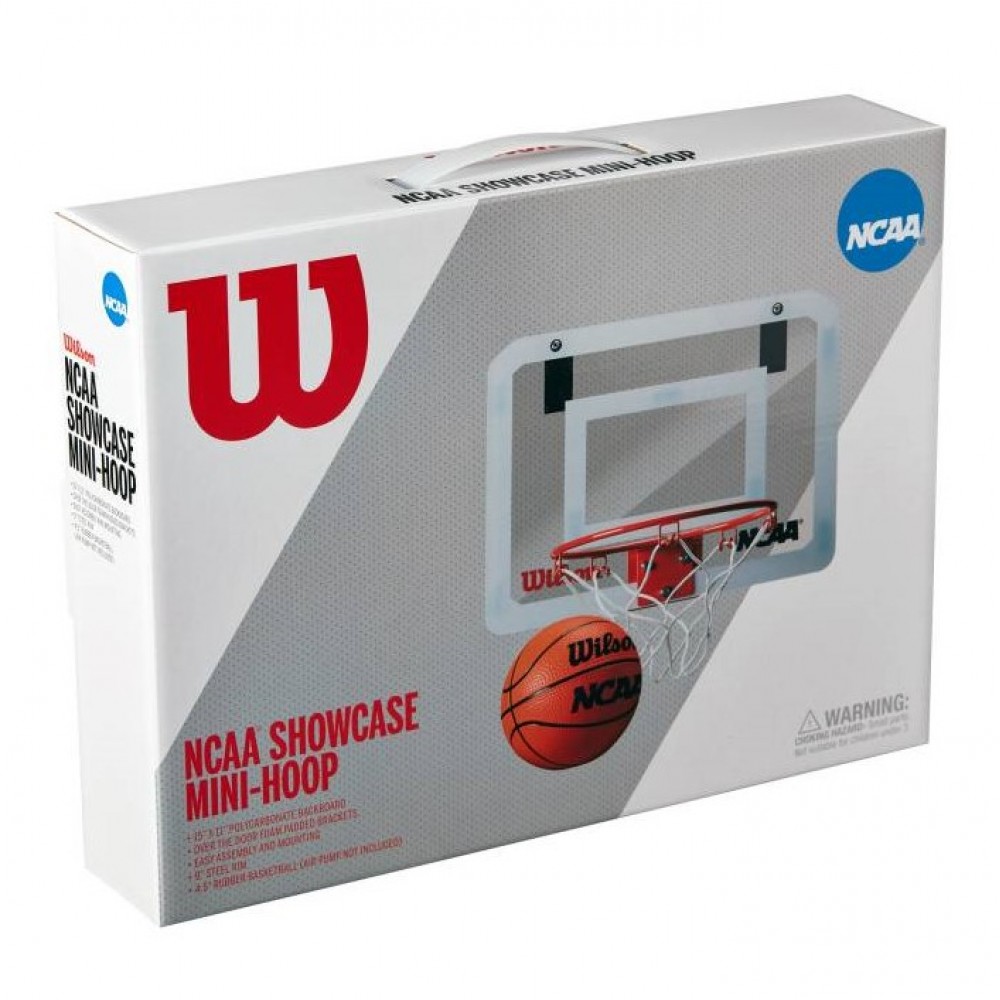 Баскетбольний міні-щит Wilson NCAA Showcase Mini Hoop 38х28 см (WTBA00219)
