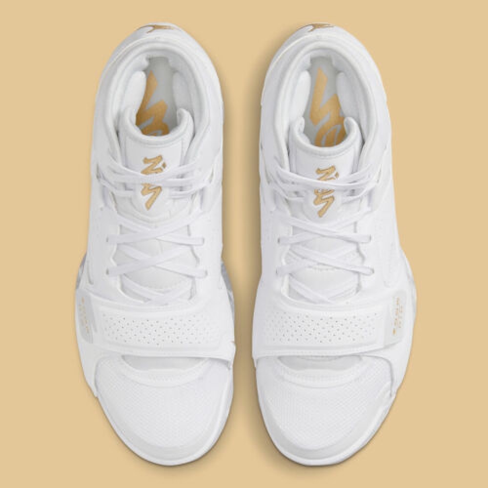 Кросівки баскетбольні Jordan Zion 2 White Metallic Gold Basketball Shoes (DQ7688-170)