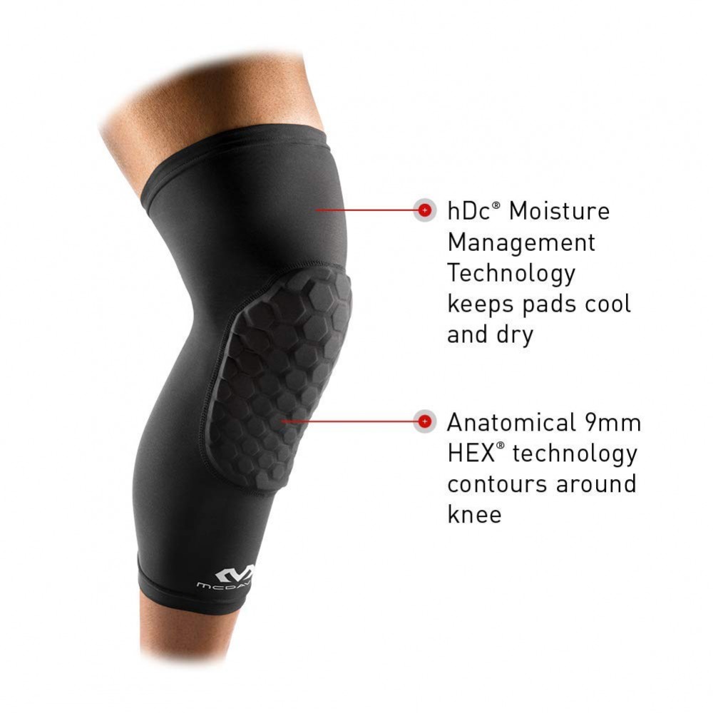 Наколінники баскетбольні двосторонні McDavid 6446 Hex Knee Pads чорні-камуфляж (6446)