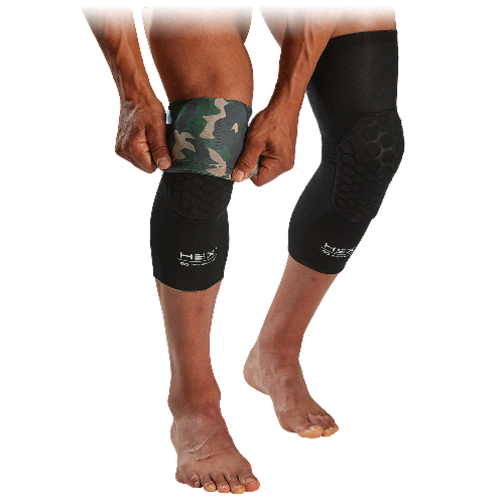 Наколінники баскетбольні двосторонні McDavid 6446 Hex Knee Pads чорні-камуфляж (6446)