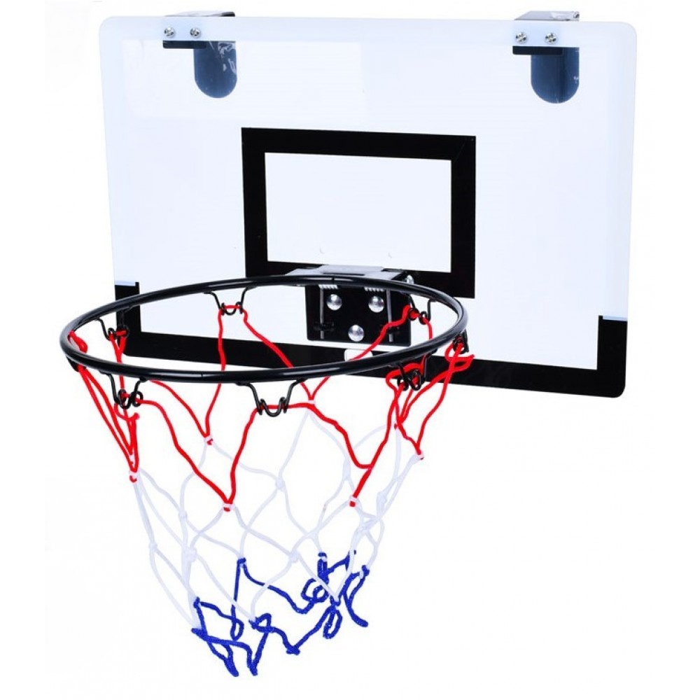 Міні-щит баскетбольний на двері Basketball MiniHoop 40х30 см з кільцем 24,5 см і сіткою (MR1184)