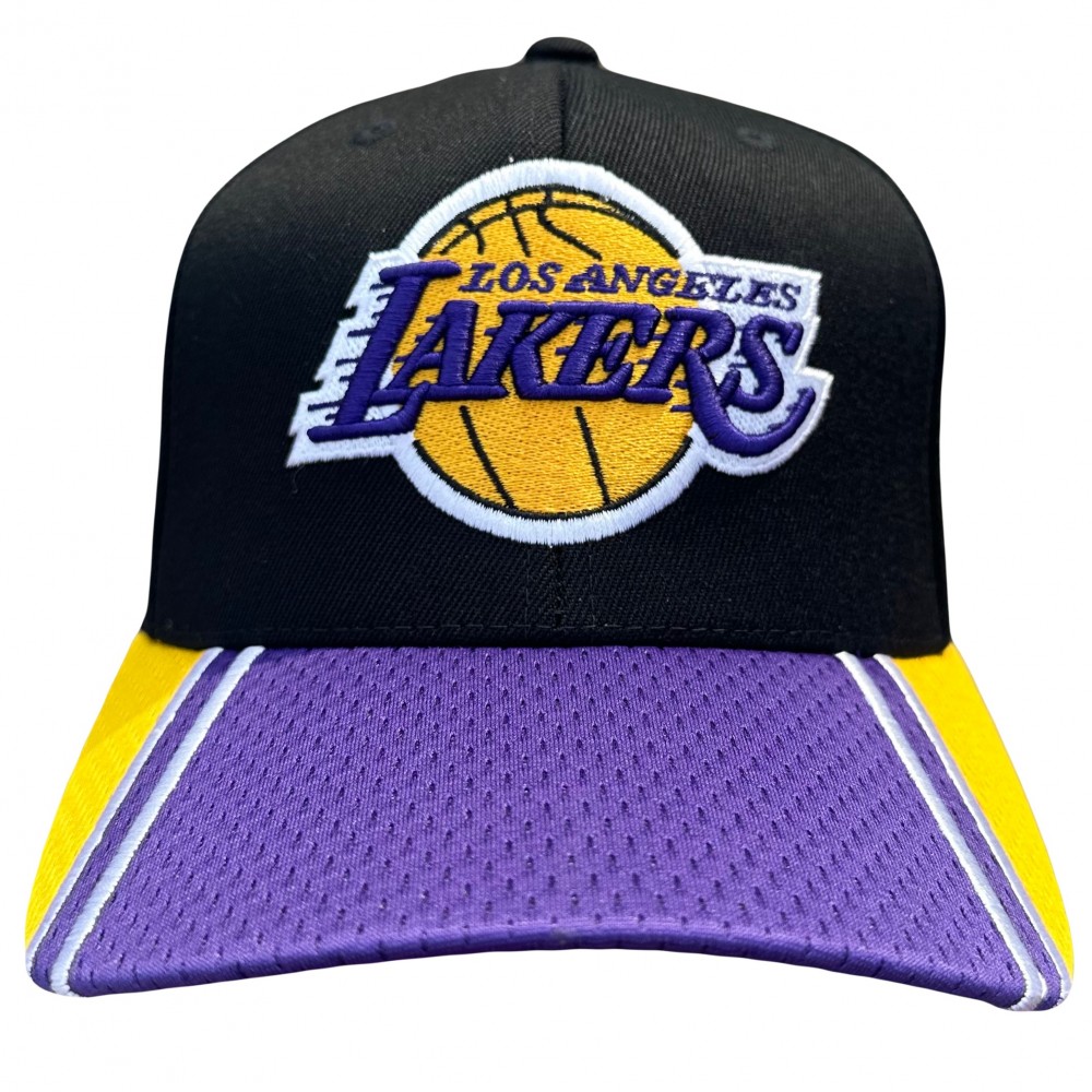 Кепка-бейсболка Mitchell &amp; Ness Los Angeles Lakers Cap (MN-NBA-FA064-LALAKE-BLKYEL)