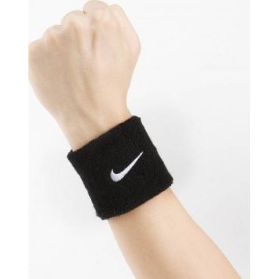 Напульсники Nike Swoosh Wristbands 2 шт. (1 пара) для спорту, ігор, тренувань чорні (N.NN.04.010.OS) 