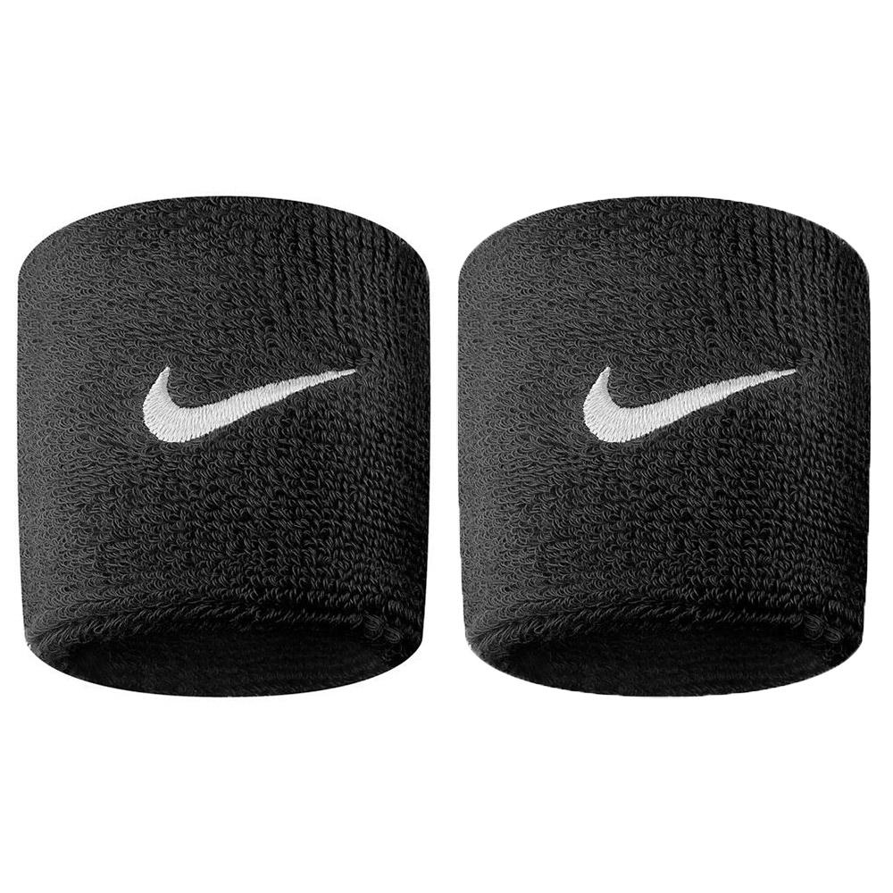 Напульсники Nike Swoosh Wristbands 2 шт. (1 пара) для спорту, ігор, тренувань чорні (N.NN.04.010.OS) 