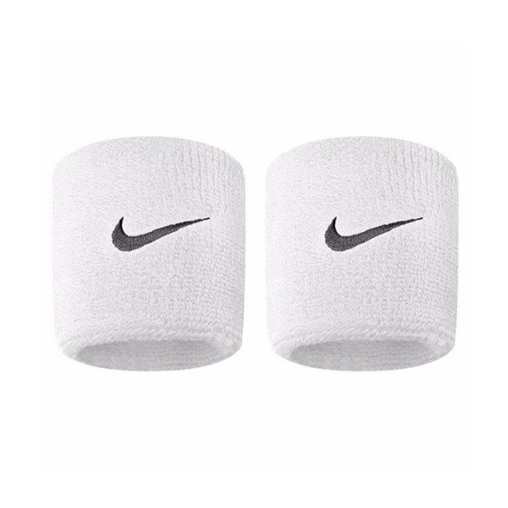 Напульсники Nike Swoosh Wristbands 2 шт. (1 пара) для спорту, ігор, тренувань білі (N.NN.04.101.OS) 
