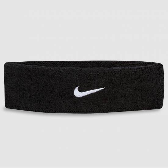 Пов'язка на голову Nike Swoosh Headband бавовна-поліестер-нейлон чорна (N.NN.07.010.OS) 