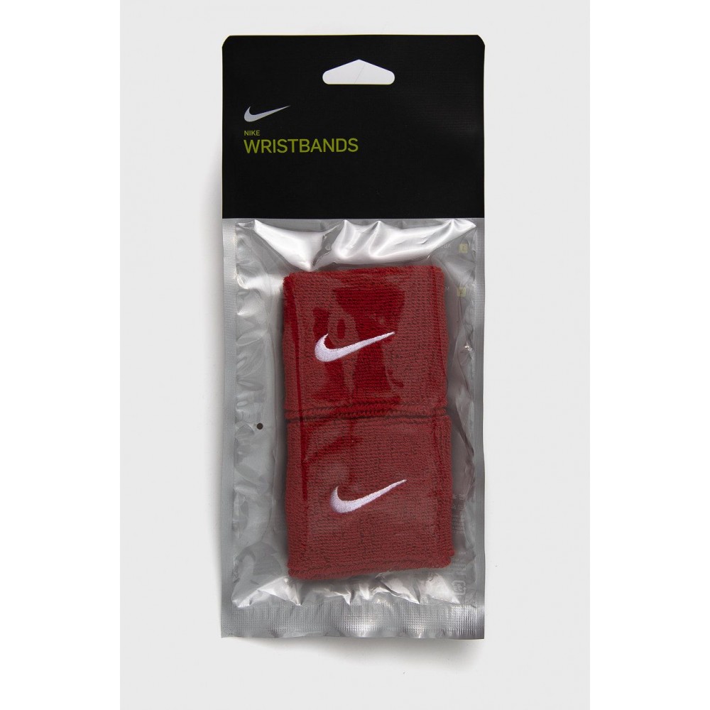 Напульсники Nike Swoosh Wristbands 2 шт. (1 пара) для спорту, ігор, тренувань червоні (N.NN.04.601.OS) 