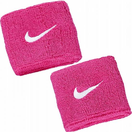 Напульсники Nike Swoosh Wristbands 2 шт. (1 пара) для спорту, ігор, тренувань темно-рожеві (N.NN.04.639.OS) 