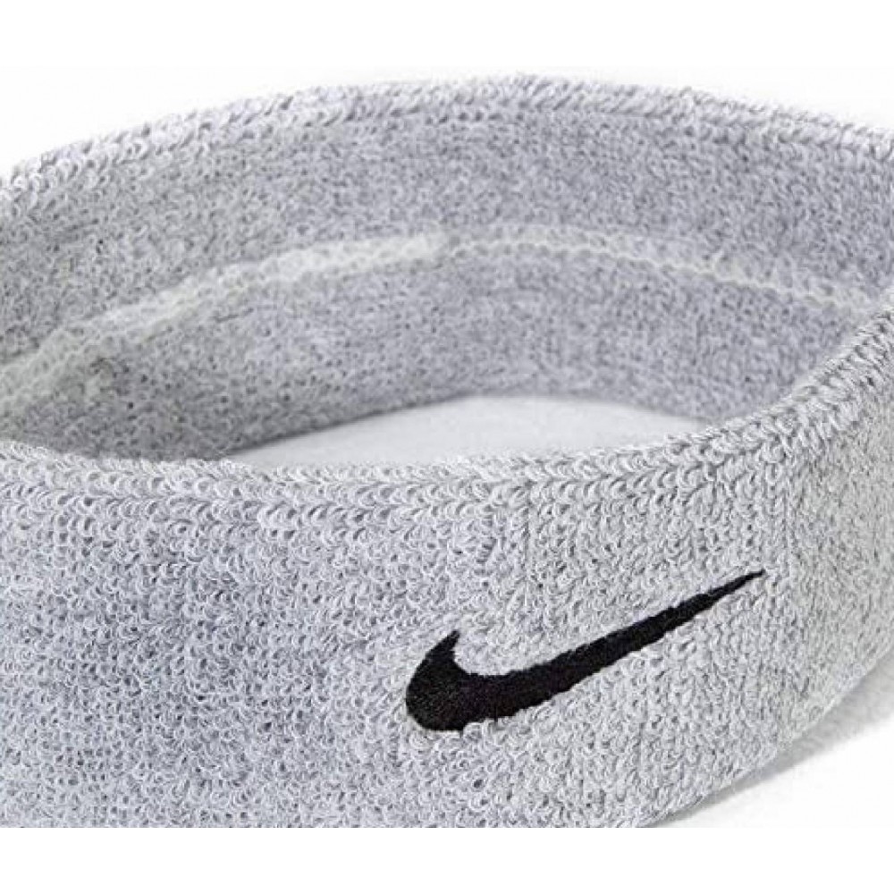 Пов'язка на голову Nike Swoosh Headband бавовна-поліестер-нейлон сірий (N.NN.07.051.OS) 