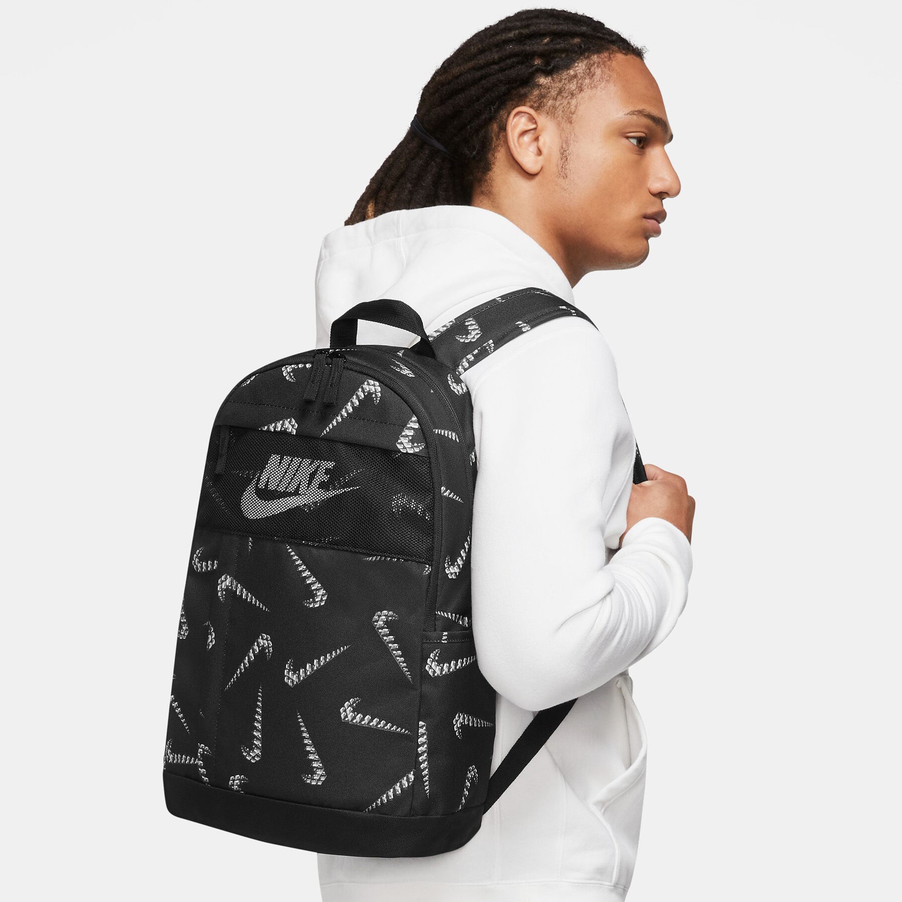 Nike textured backpack deals with signature branding