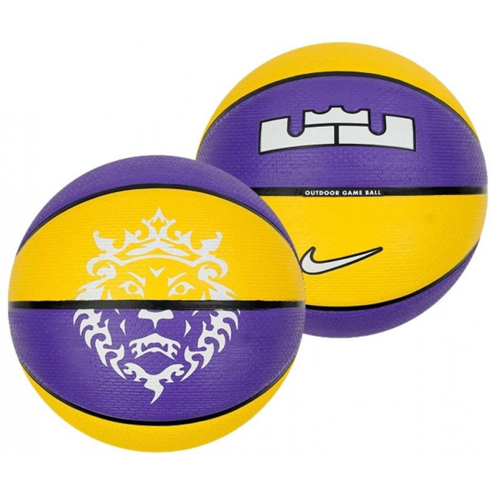 М'яч баскетбольний Nike Lebron Playground розмір 6, 7 гумовий для вулиці-залу (N.100.4372.575.07) 