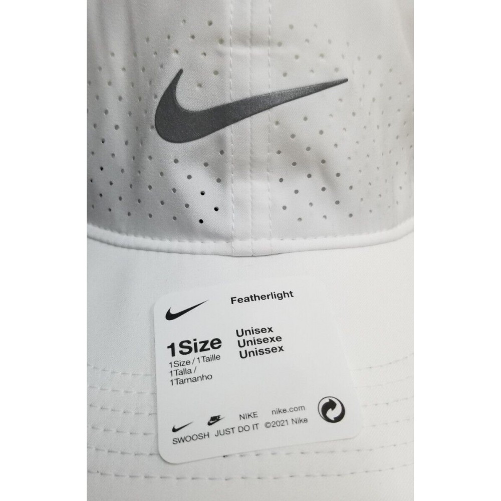 Кепка-бейсболка Nike Dri-FIT Aerobill Featherlight Cap біла для бігу (DC3598-100)