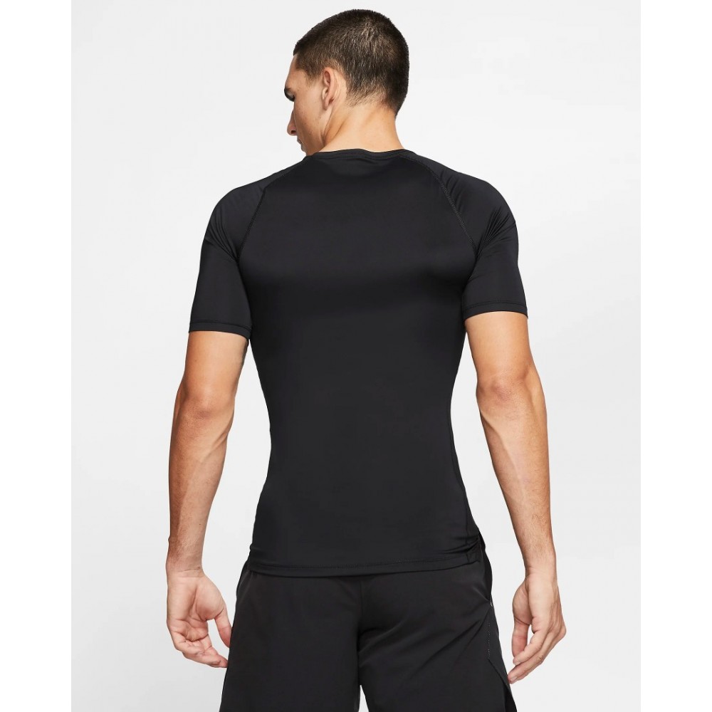 Футболка компрессійна чоловіча Nike Pro Top поліестер чорна (BV5631-010)