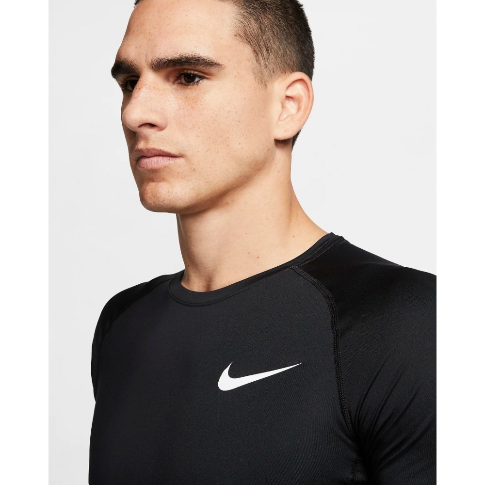 Футболка компрессійна чоловіча Nike Pro Top поліестер чорна (BV5631-010)