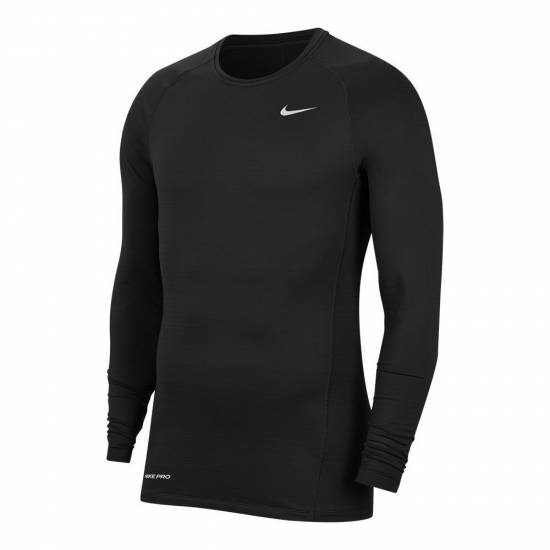 Футболка тепла компресійна Nike Pro Warm Long-Sleeve Top Crew з довгими рукавами (CU6740-010)
