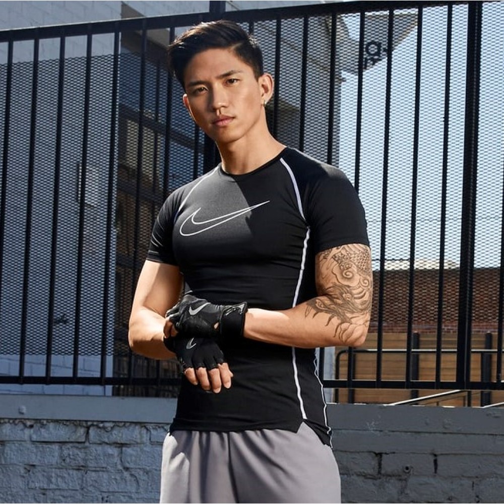 Футболка компрессійна чоловіча Nike Pro Dri-FIT поліестер чорна (DD1992-011)