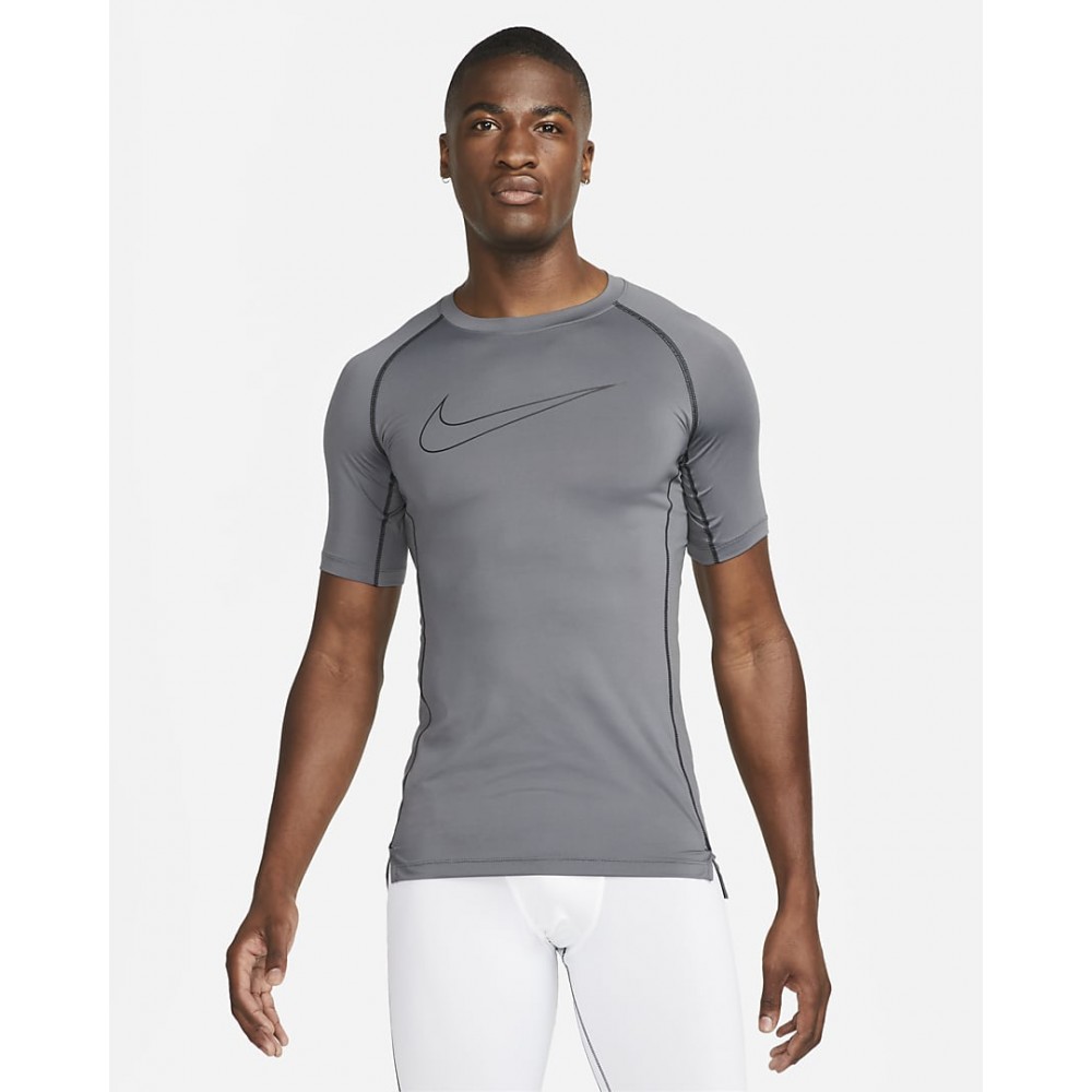 Футболка компрессійна чоловіча Nike Pro Dri-FIT поліестер сірий (DD1992-068)
