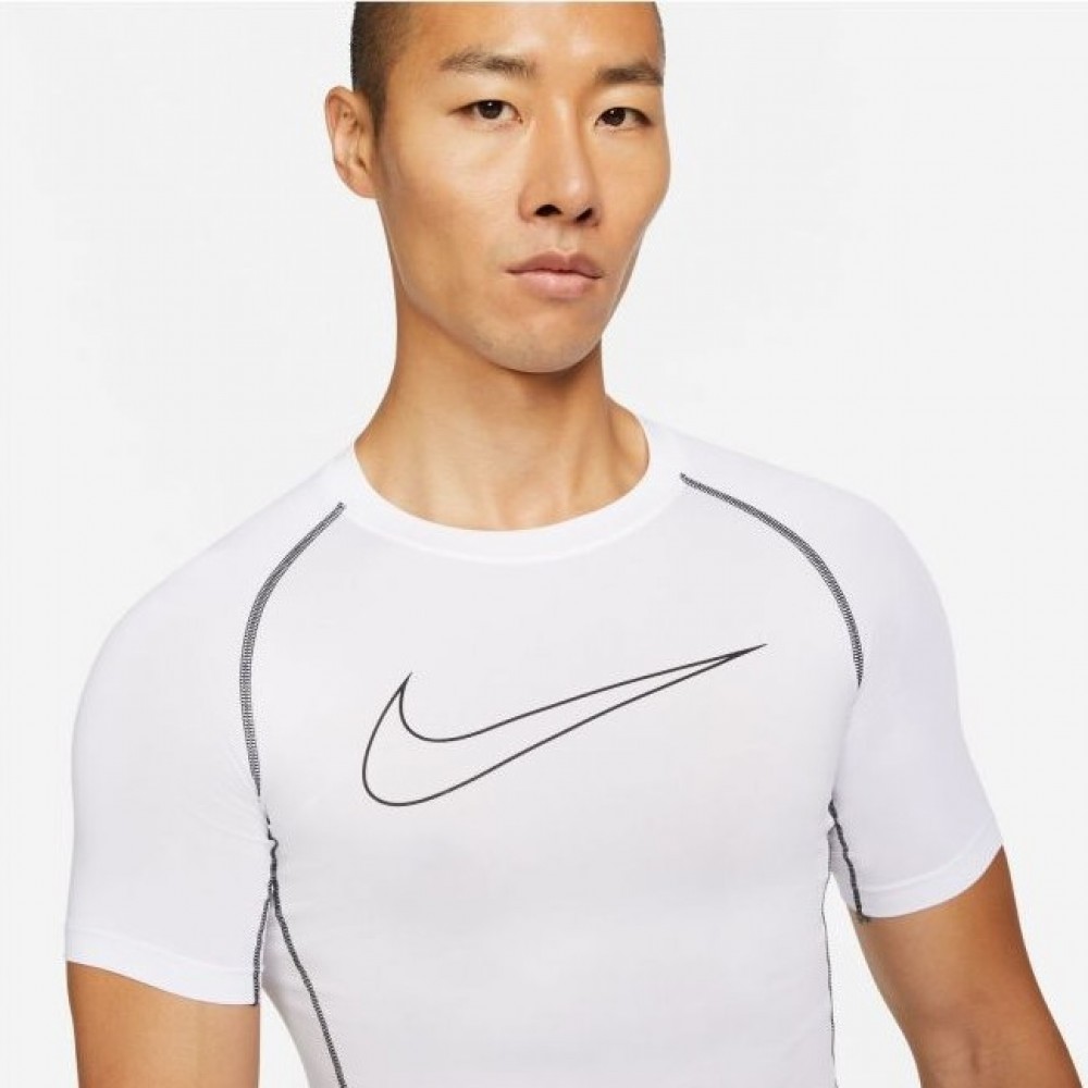Футболка компрессійна чоловіча Nike Pro Dri-FIT поліестер біла (DD1992-100)