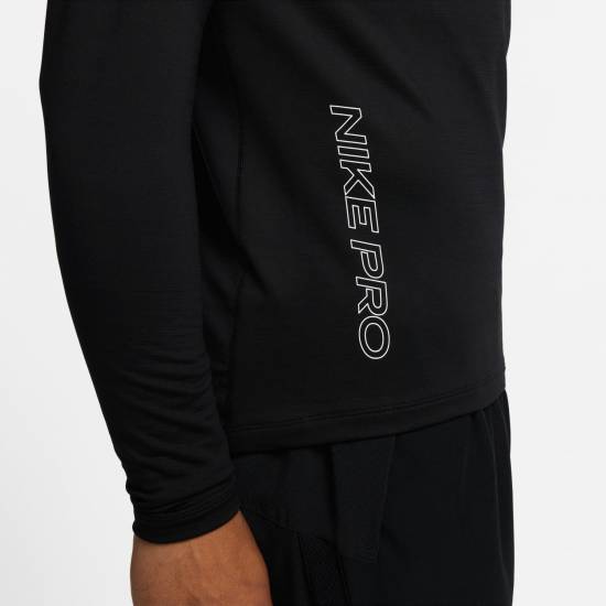 Футболка-лонгслів тепла компрессійна Nike Pro Warm Men's Long-Sleeve Mock-Neck Training Top (DQ6607-010)
