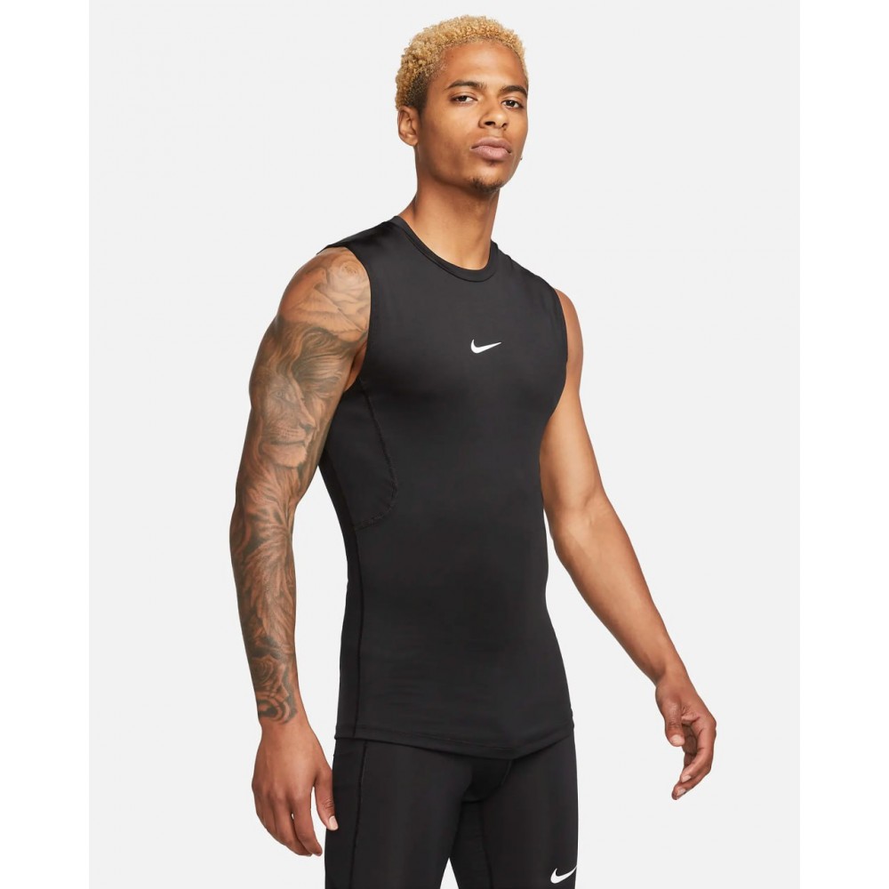 Майка Nike Pro Men's Dri-FIT Tight Sleeveless компресійна чоловіча чорна оригінал (FB7914-010)
