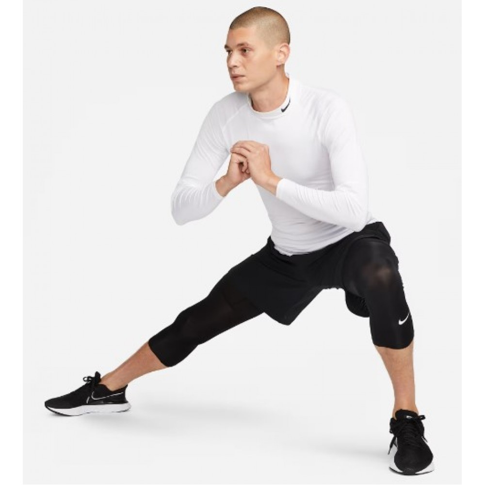 Компресійні чоловічі тайтси Nike Pro Men's Dri-FIT 3/4-Length Fitness Tights чорні оригінал (FB7950-010)