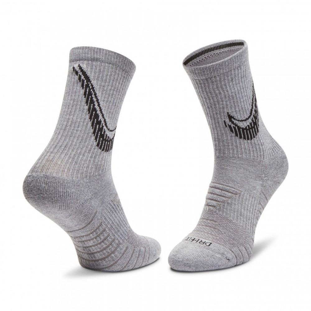 Шкарпетки баскетбольні Nike Everyday Max Cush Crew 3 пари чорний-білий-сірий (CN0789-902)