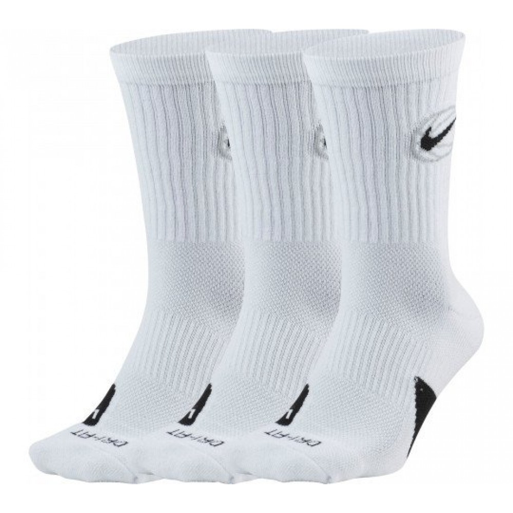 Шкарпетки баскетбольні Nike Everyday Crew Basketball Socks 3 пари білі (DA2123-100)