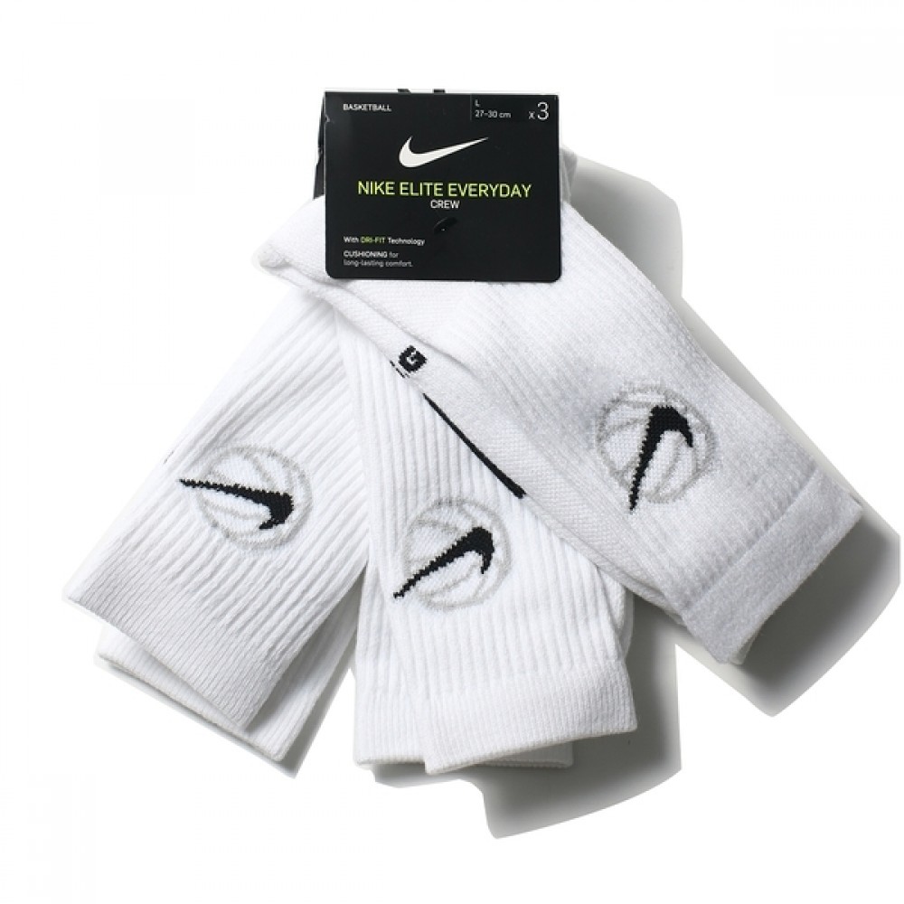 Шкарпетки баскетбольні Nike Everyday Crew Basketball Socks 3 пари білі (DA2123-100)