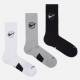 Шкарпетки баскетбольні Nike Everyday Crew Basketball Socks 3 пари білі-сірі-чорні (DA2123-902)