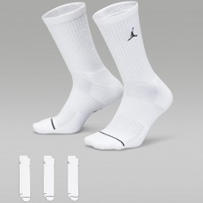 Баскетбольні шкарпетки Jordan Everyday Crew Socks 3 пари білі оригінал (DX9632-100)