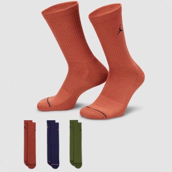 Шкарпетки баскетбольні  Jordan Everyday Crew Socks для спорту та на кожен день 3 пари (DX9632-912)