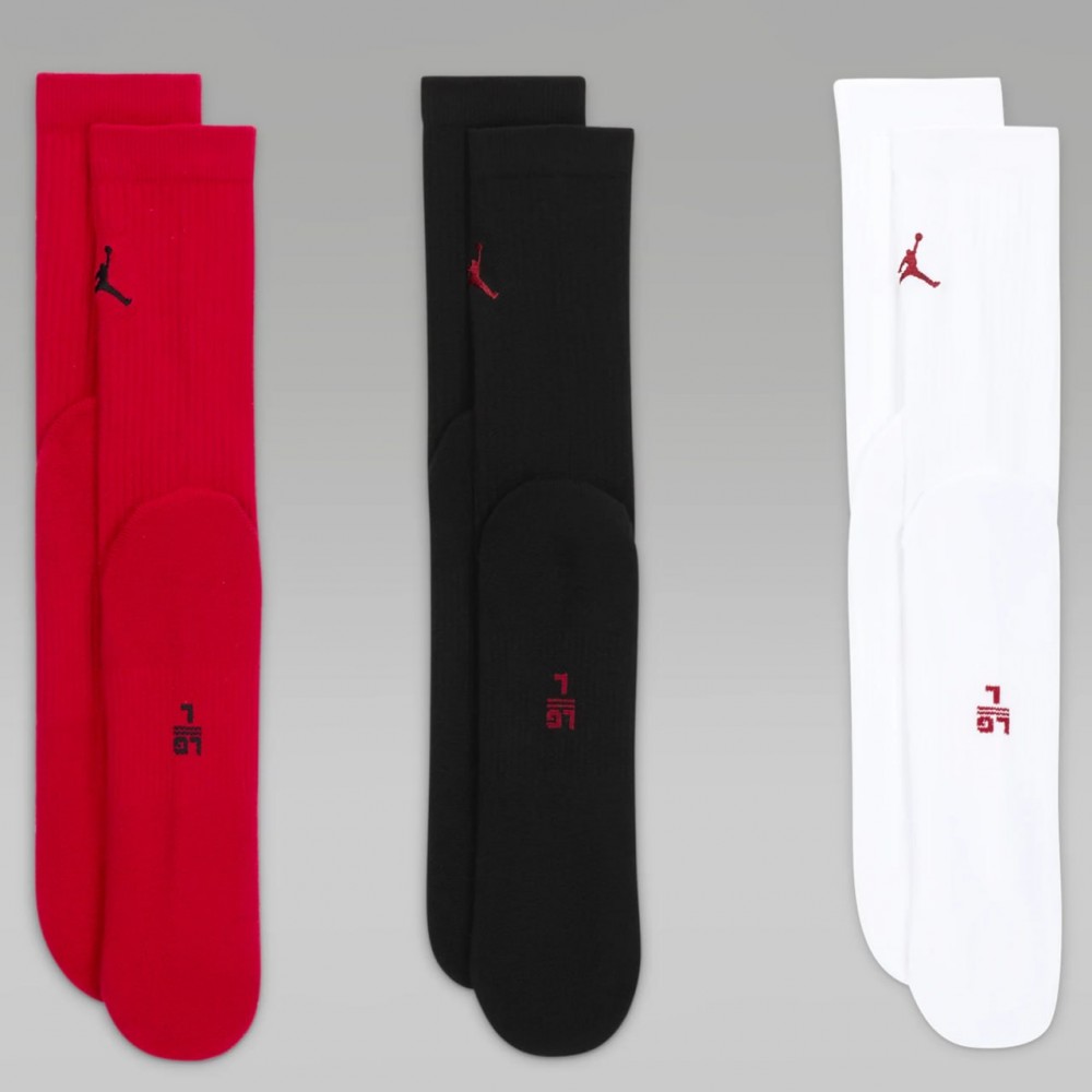 Шкарпетки баскетбольні Jordan Everyday Crew Socks для спорту та на кожен день 3 пари (DX9632-918)