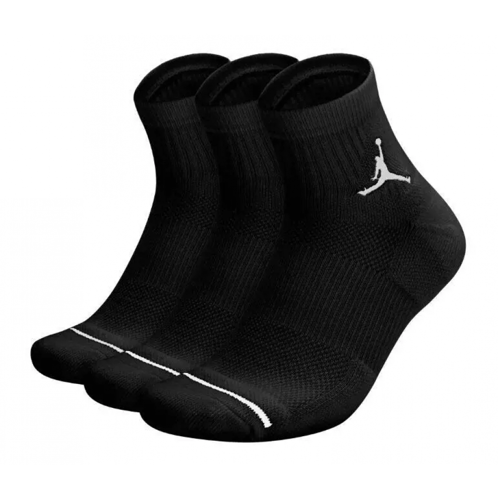Шкарпетки баскетбольні Jordan Джордан Everyday Ankle Socks середні 3 пари (DX9655-010)