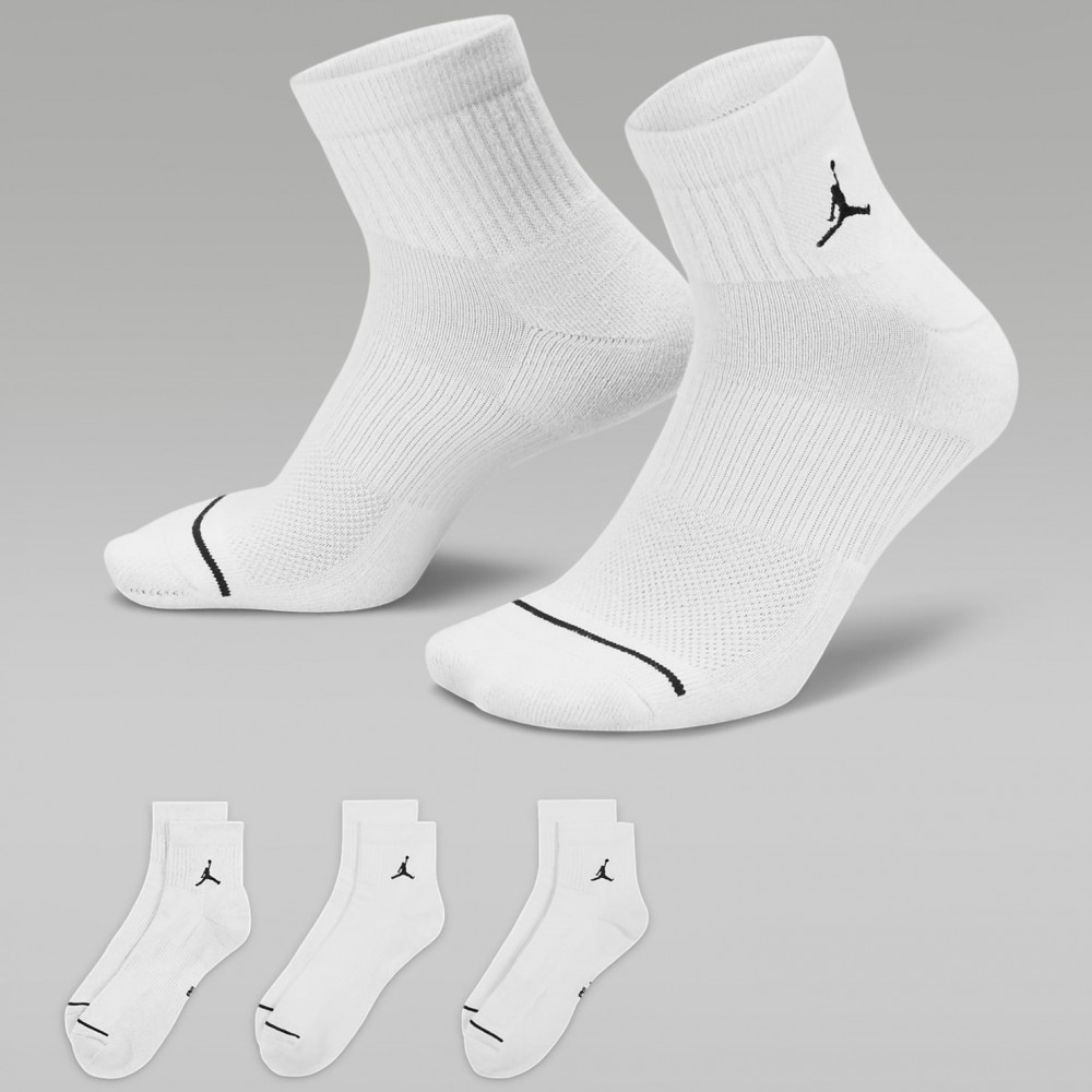 Шкарпетки баскетбольні Jordan ДжорданEveryday Ankle Socks середні 3 пари (DX9655-100)