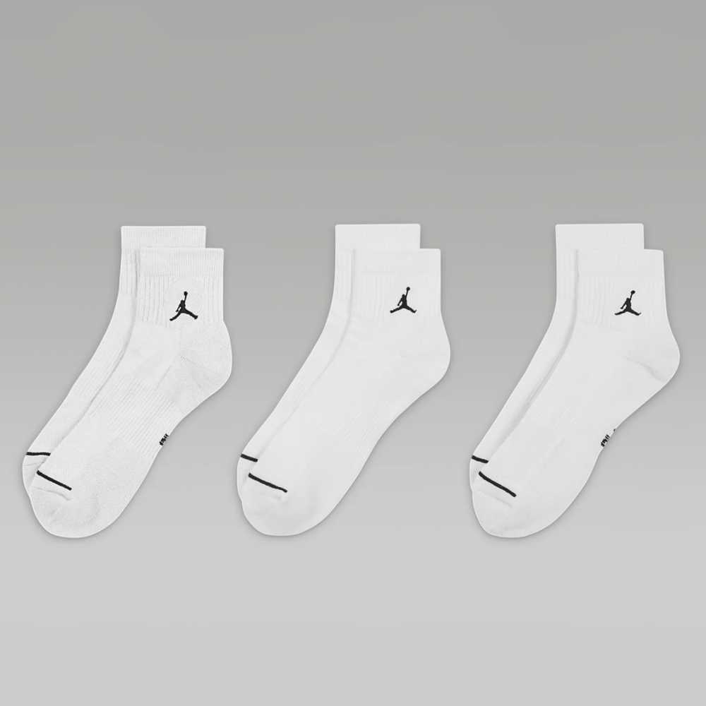 Шкарпетки баскетбольні Jordan ДжорданEveryday Ankle Socks середні 3 пари (DX9655-100)