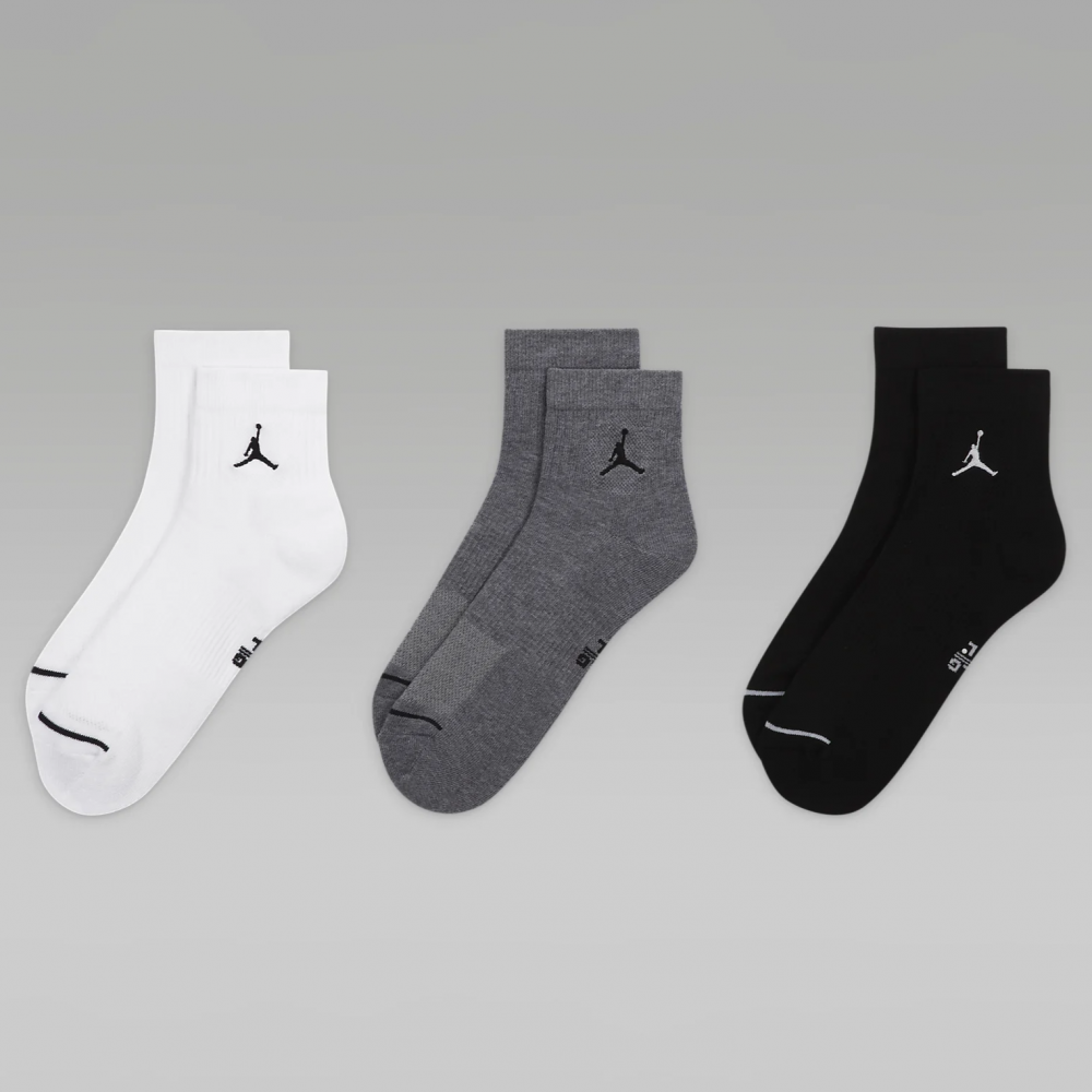 Шкарпетки баскетбольні Jordan Джордан Everyday Ankle Socks середні 3 пари (DX9655-911)
