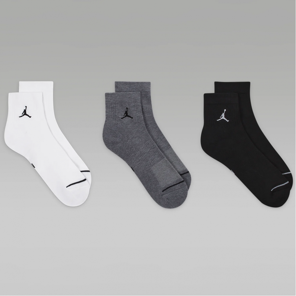 Шкарпетки баскетбольні Jordan Джордан Everyday Ankle Socks середні 3 пари (DX9655-911)