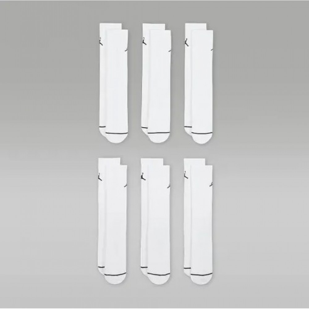 Баскетбольні шкарпетки Jordan Everyday Crew Socks 6 пар білі (HV6228-100) — оригінал