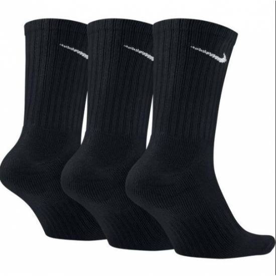 Шкарпетки спортивні Nike Value Cotton Crew 3 пари чорні (SX4508-001)