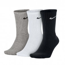 Шкарпетки спортивні Nike Value Cotton Crew 3 пари білі-сірі-чорні (SX4508-965)