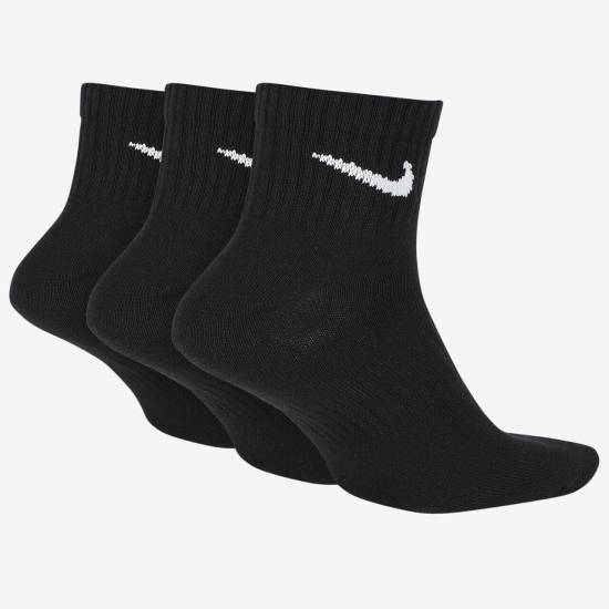 Шкарпетки спортивні Nike Perfomance Lightweight Quarter Socks 3 пари чорні (SX4706-001)