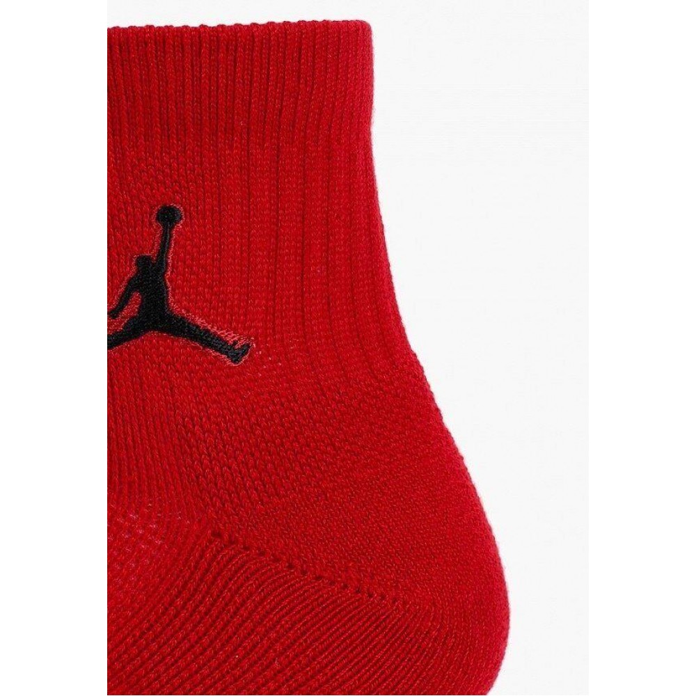 Шкарпетки баскетбольні Nike Jordan Jumpman Quarter 3 пари чорний-білий-червоний (SX5544-011)