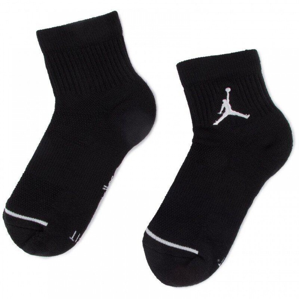 Шкарпетки баскетбольні Nike Jordan Jumpman Quarter 3 пари чорний-білий-червоний (SX5544-011)