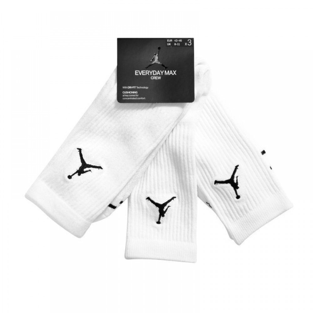 Шкарпетки баскетбольні  Jordan Jumpman Quarter 3 пари білі (SX5544-100)