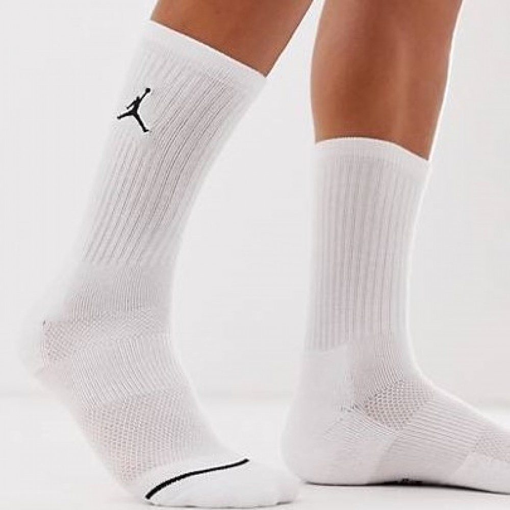 Баскетбольні шкарпетки Jordan Everyday Crew Socks 3 пари білі оригінал (DX9632-100)